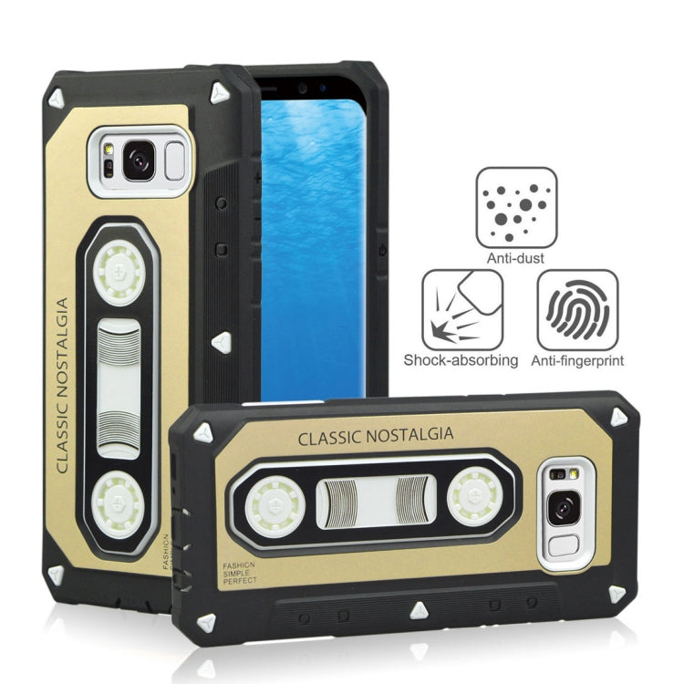 For Galaxy S8 + / G955 Nostalgic Tape Style TPU+PC Protective Back Case