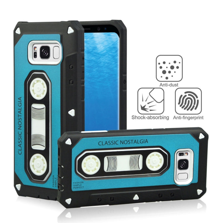 For Galaxy S8 + / G955 Nostalgic Tape Style TPU+PC Protective Back Case