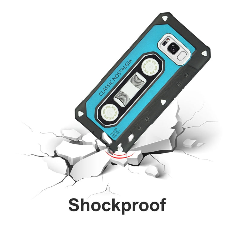 For Galaxy S8 + / G955 Nostalgic Tape Style TPU+PC Protective Back Case