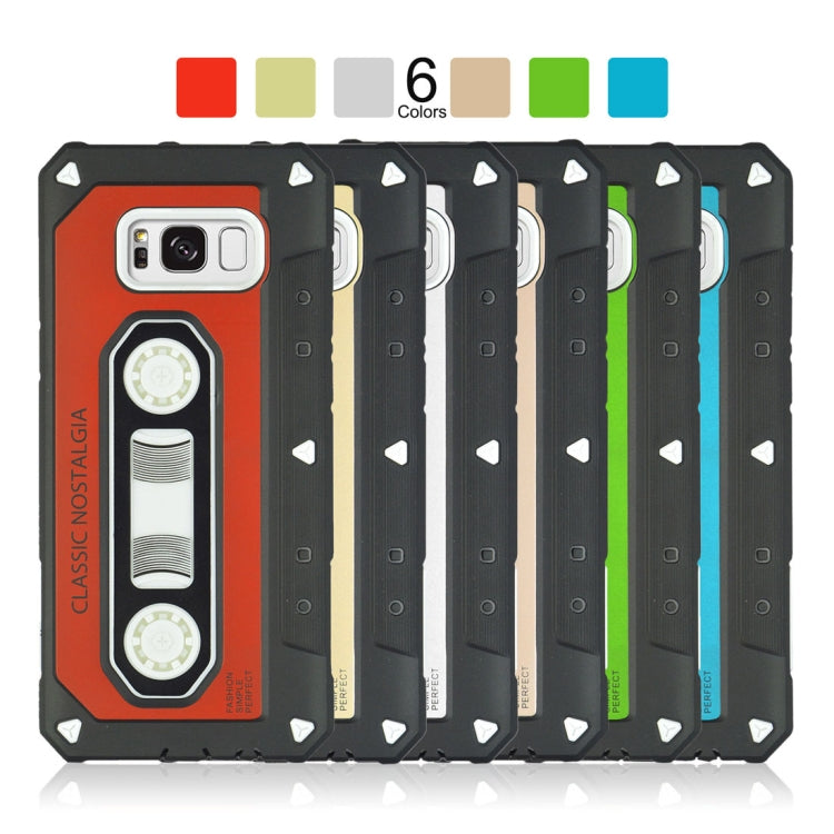 For Galaxy S8 + / G955 Nostalgic Tape Style TPU+PC Protective Back Case