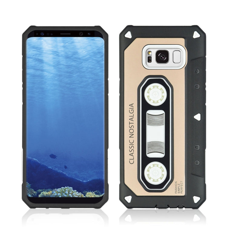 For Galaxy S8 + / G955 Nostalgic Tape Style TPU+PC Protective Back Case