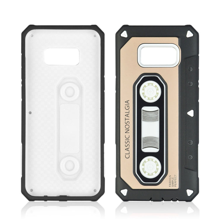 For Galaxy S8 + / G955 Nostalgic Tape Style TPU+PC Protective Back Case