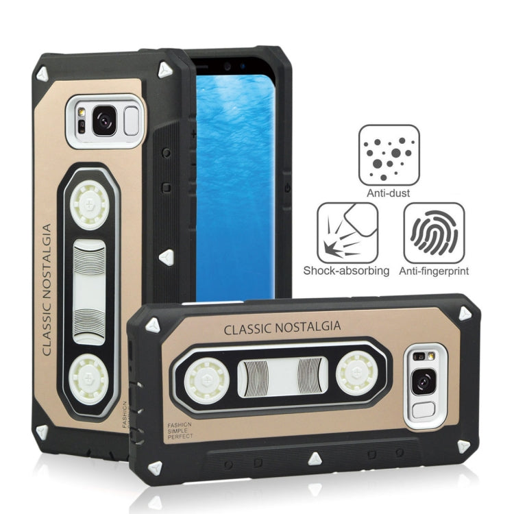 For Galaxy S8 + / G955 Nostalgic Tape Style TPU+PC Protective Back Case