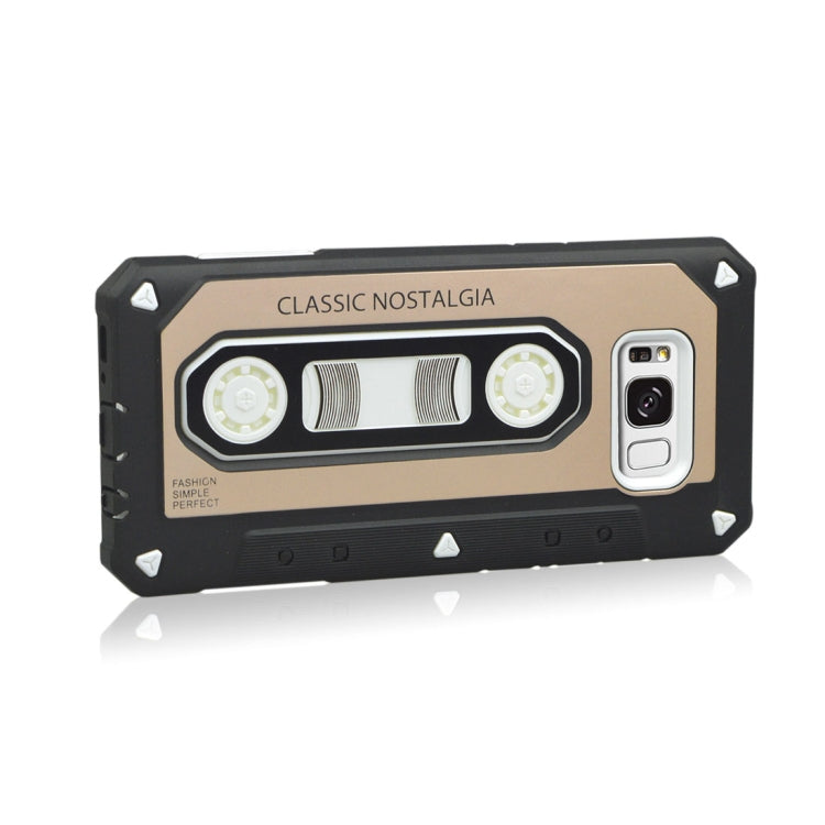 For Galaxy S8 + / G955 Nostalgic Tape Style TPU+PC Protective Back Case
