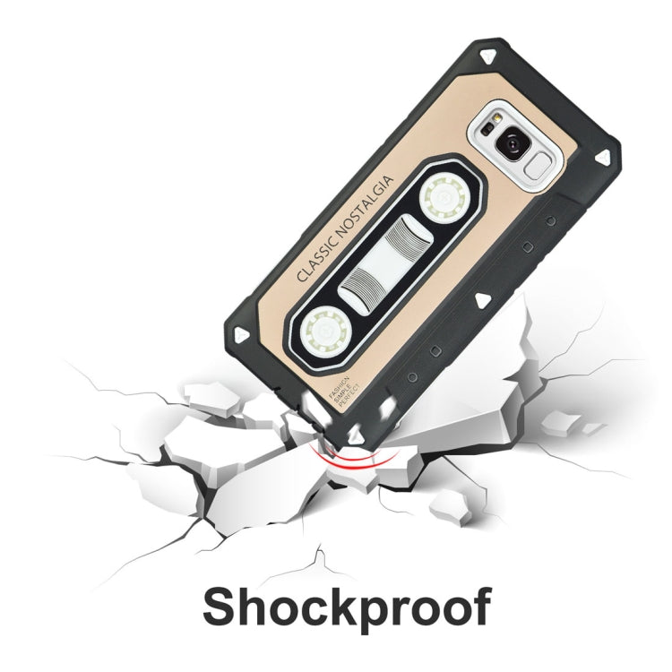 For Galaxy S8 + / G955 Nostalgic Tape Style TPU+PC Protective Back Case