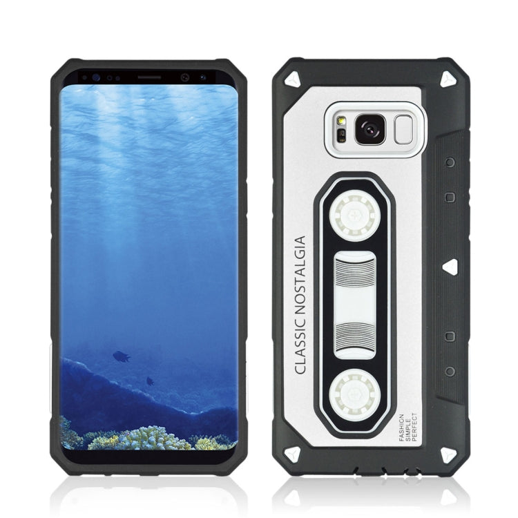 For Galaxy S8 + / G955 Nostalgic Tape Style TPU+PC Protective Back Case