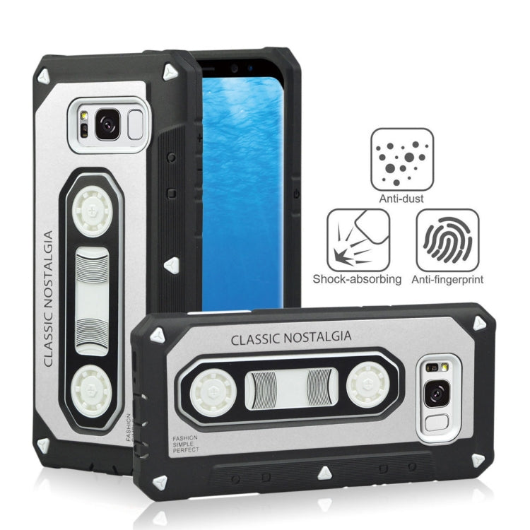 For Galaxy S8 + / G955 Nostalgic Tape Style TPU+PC Protective Back Case