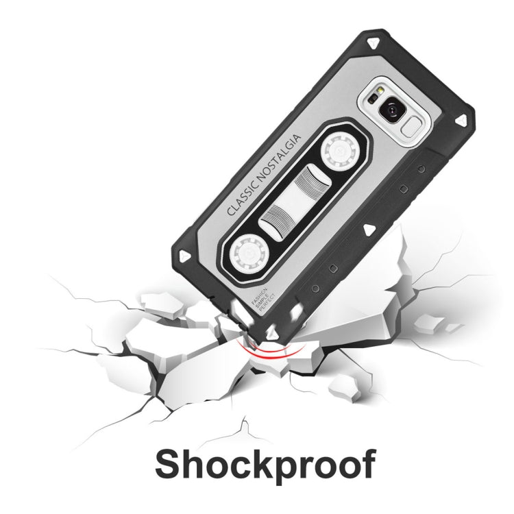For Galaxy S8 + / G955 Nostalgic Tape Style TPU+PC Protective Back Case