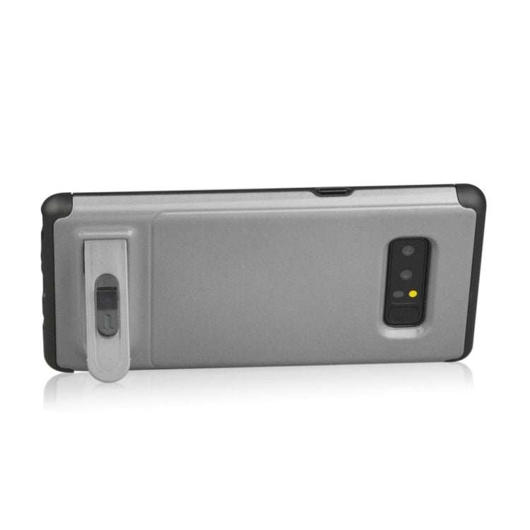 For Galaxy Note 8 Brushed Texture TPU+PC Protective Back Case with Holder & Card Slot