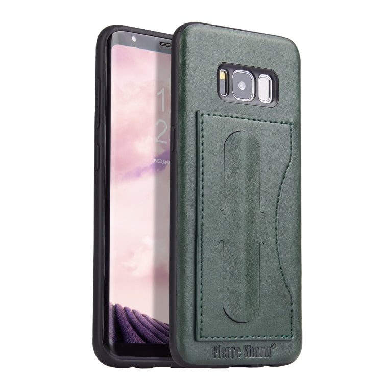 Fierre Shann Full Coverage Protective Leather Case for Galaxy S8+,  with Holder & Card Slot