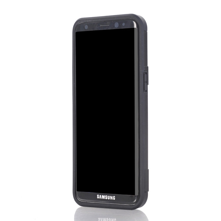 For Galaxy S8+ / G9550 TPU + PC Shockproof Protective Back Cover Case with Holder & Card Slots