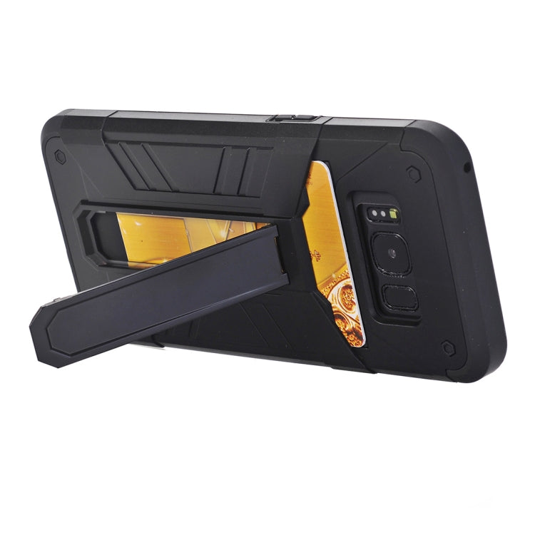 For Galaxy S8+ / G9550 TPU + PC Shockproof Protective Back Cover Case with Holder & Card Slots