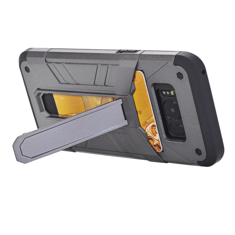 For Galaxy S8+ / G9550 TPU + PC Shockproof Protective Back Cover Case with Holder & Card Slots