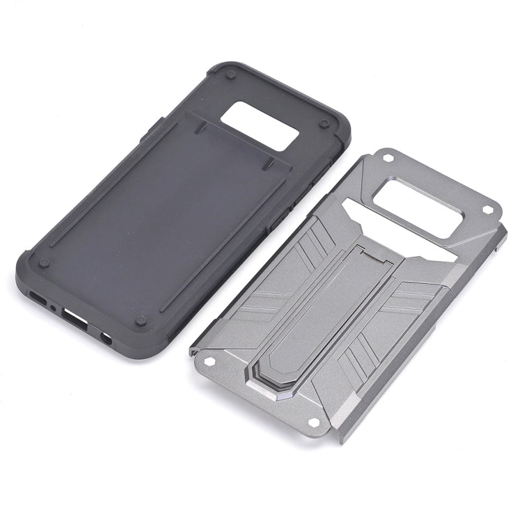 For Galaxy S8+ / G9550 TPU + PC Shockproof Protective Back Cover Case with Holder & Card Slots