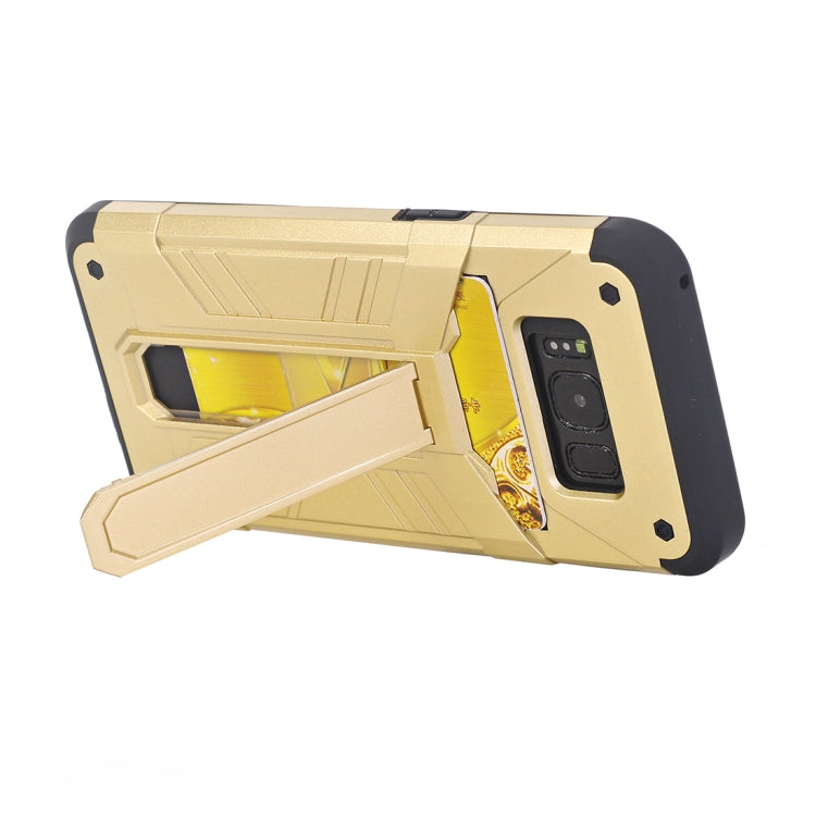 For Galaxy S8+ / G9550 TPU + PC Shockproof Protective Back Cover Case with Holder & Card Slots
