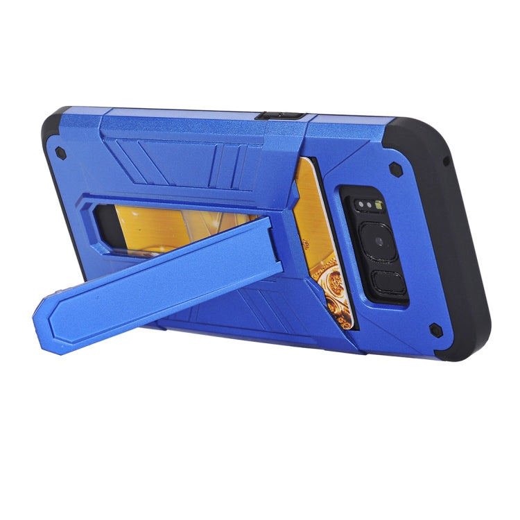 For Galaxy S8+ / G9550 TPU + PC Shockproof Protective Back Cover Case with Holder & Card Slots