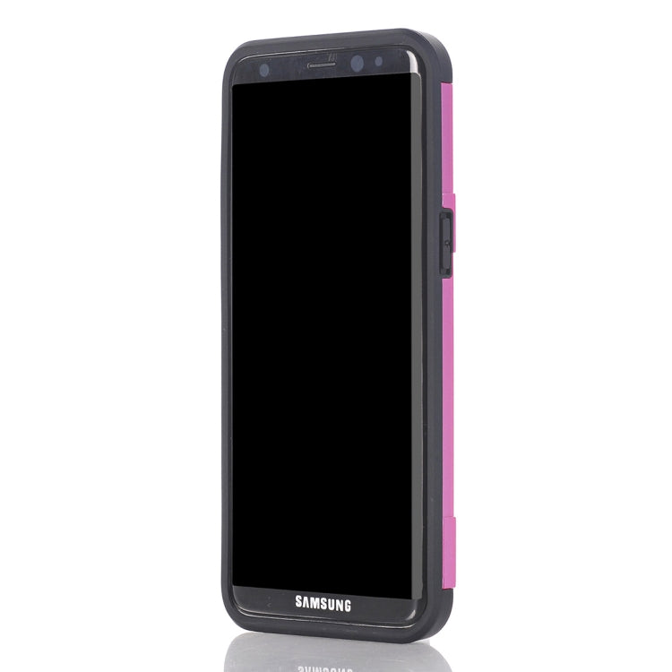 For Galaxy S8+ / G9550 TPU + PC Shockproof Protective Back Cover Case with Holder & Card Slots
