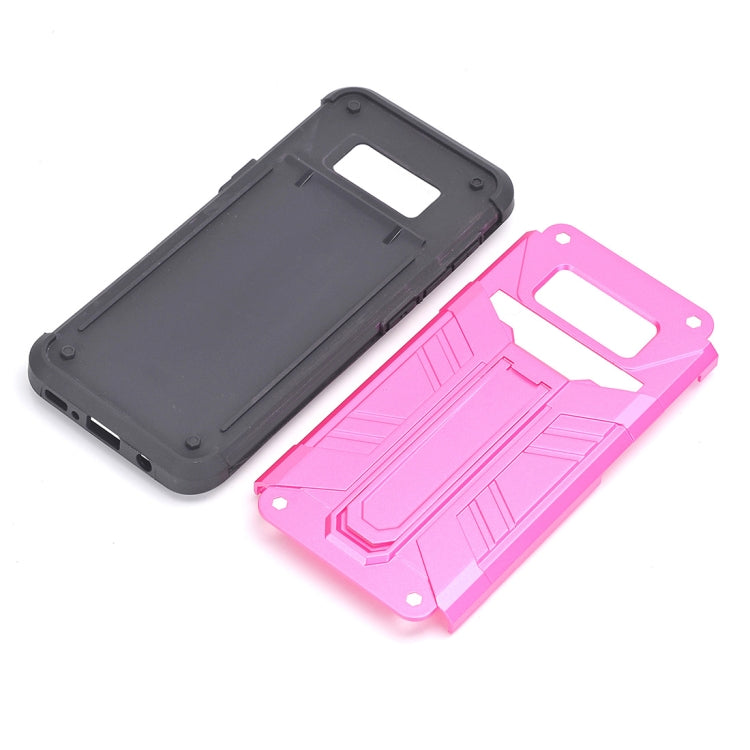 For Galaxy S8+ / G9550 TPU + PC Shockproof Protective Back Cover Case with Holder & Card Slots