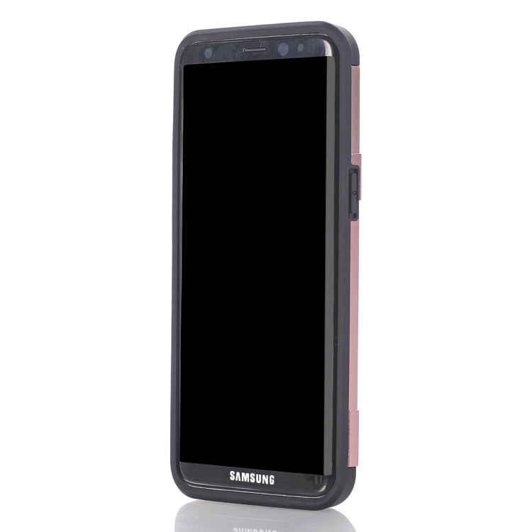 For Galaxy S8+ / G9550 TPU + PC Shockproof Protective Back Cover Case with Holder & Card Slots