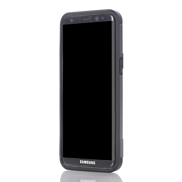For Galaxy S8 TPU + PC Shockproof Protective Back Cover Case with Holder & Card Slots