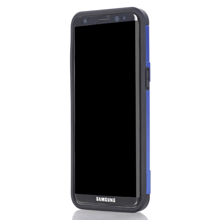 For Galaxy S8 TPU + PC Shockproof Protective Back Cover Case with Holder & Card Slots