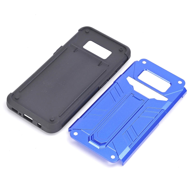 For Galaxy S8 TPU + PC Shockproof Protective Back Cover Case with Holder & Card Slots