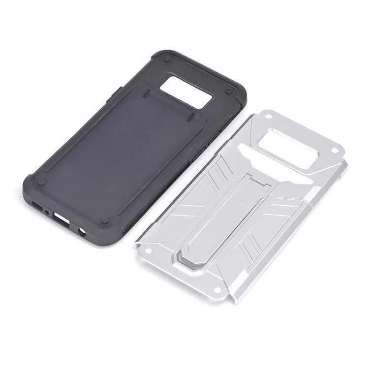 For Galaxy S8 TPU + PC Shockproof Protective Back Cover Case with Holder & Card Slots