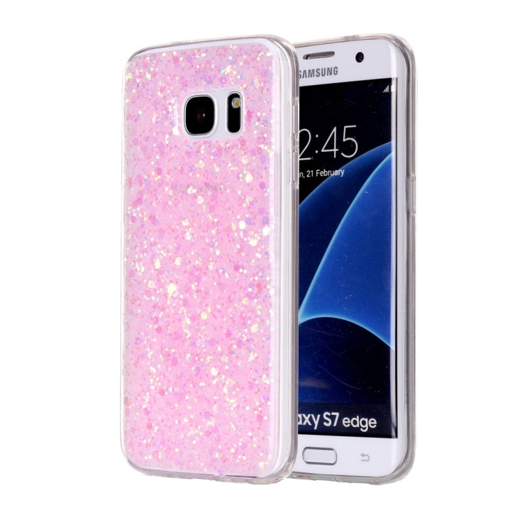 For Galaxy S7 Edge / G935 Glitter Powder Soft TPU Protective Case