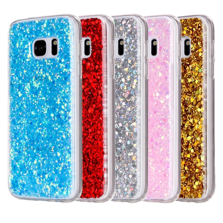 For Galaxy S7 Edge / G935 Glitter Powder Soft TPU Protective Case