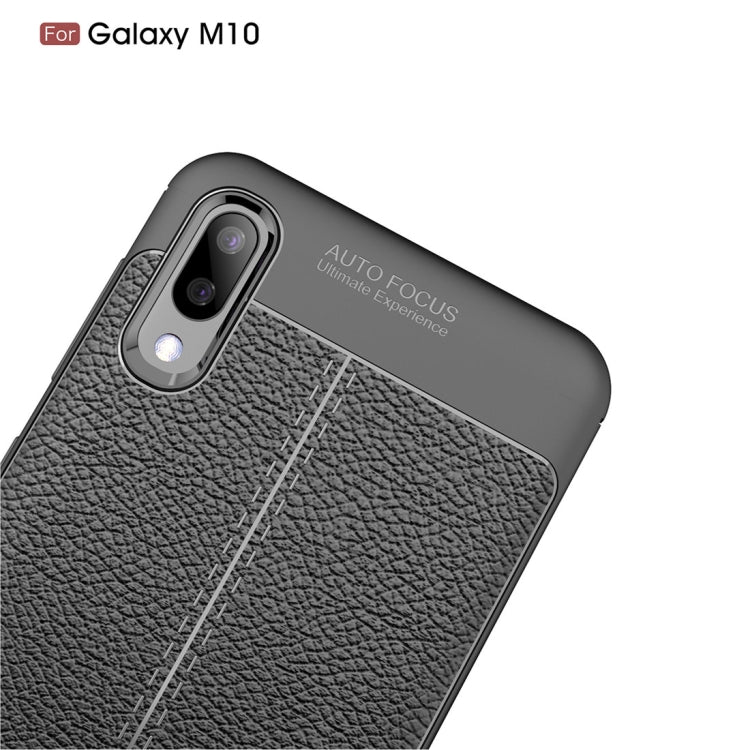 Litchi Texture TPU Shockproof Case for Galaxy M10