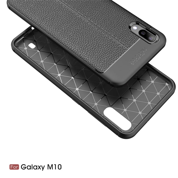 Litchi Texture TPU Shockproof Case for Galaxy M10