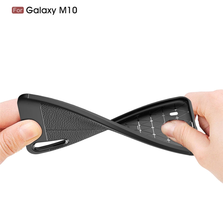 Litchi Texture TPU Shockproof Case for Galaxy M10