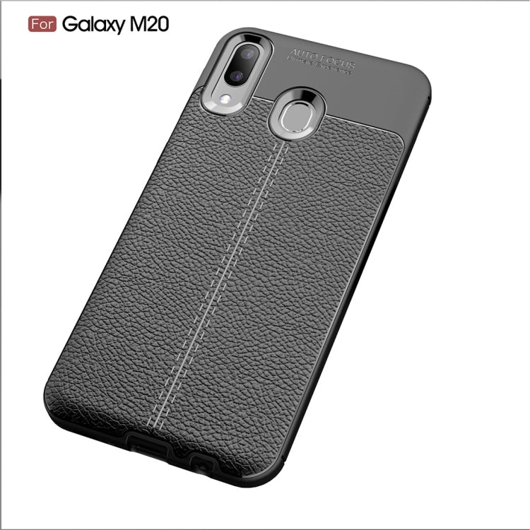 Litchi Texture TPU Shockproof Case for Galaxy M20