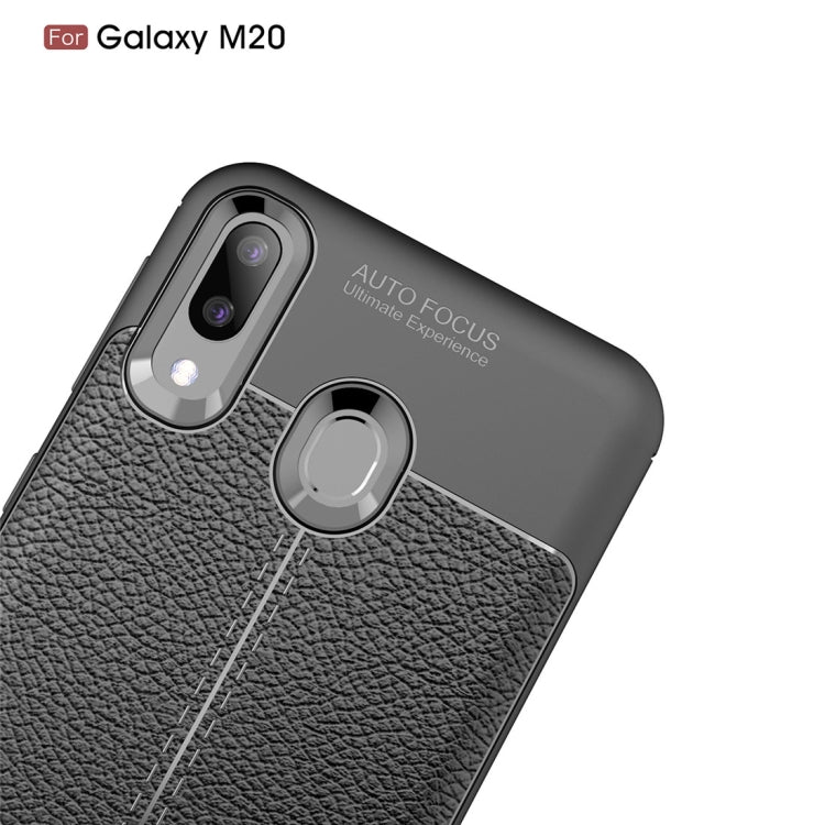 Litchi Texture TPU Shockproof Case for Galaxy M20