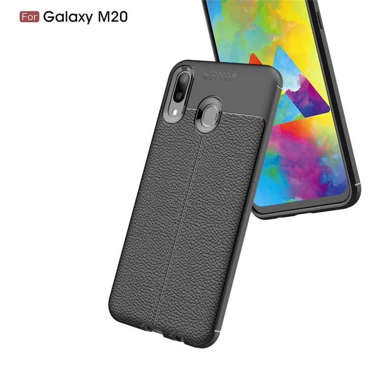 Litchi Texture TPU Shockproof Case for Galaxy M20