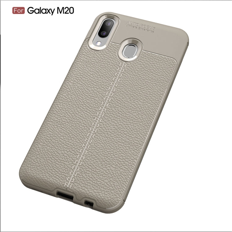 Litchi Texture TPU Shockproof Case for Galaxy M20