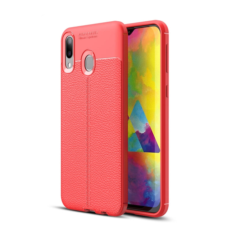 Litchi Texture TPU Shockproof Case for Galaxy M20