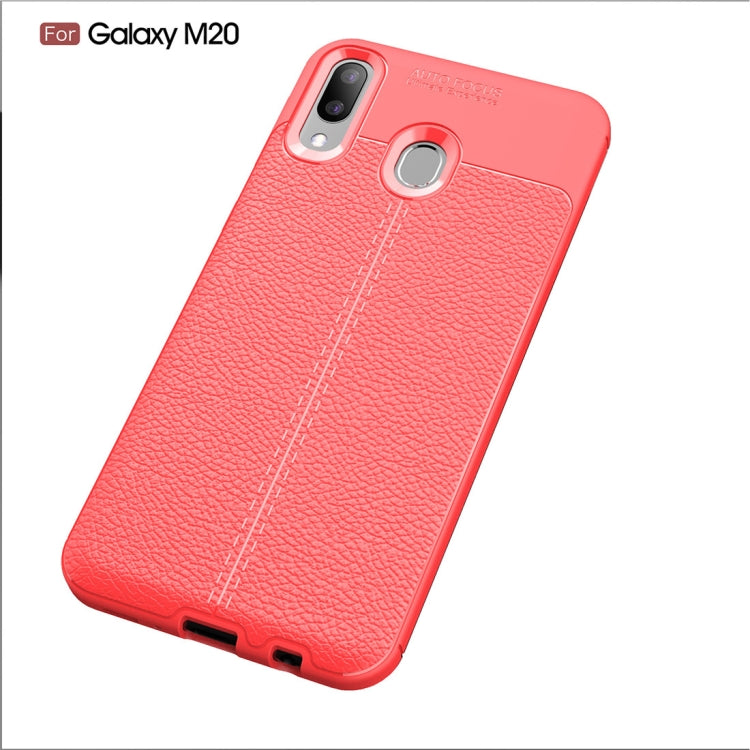 Litchi Texture TPU Shockproof Case for Galaxy M20