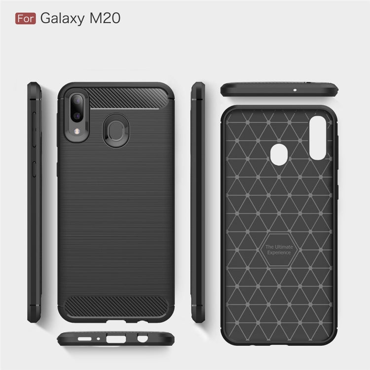 Brushed Texture Carbon Fiber Shockproof TPU Case for