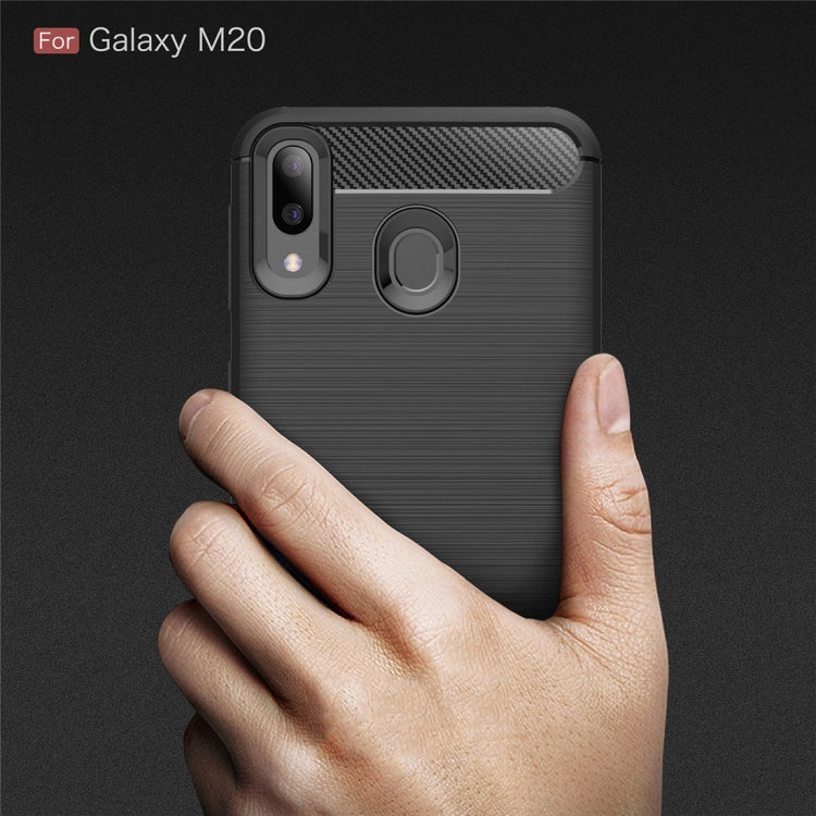 Brushed Texture Carbon Fiber Shockproof TPU Case for