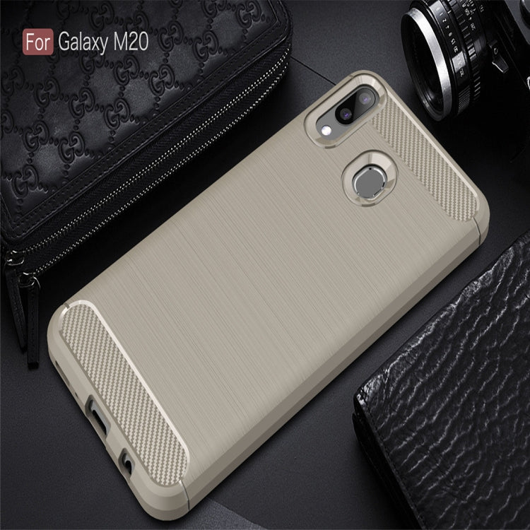 Brushed Texture Carbon Fiber Shockproof TPU Case for