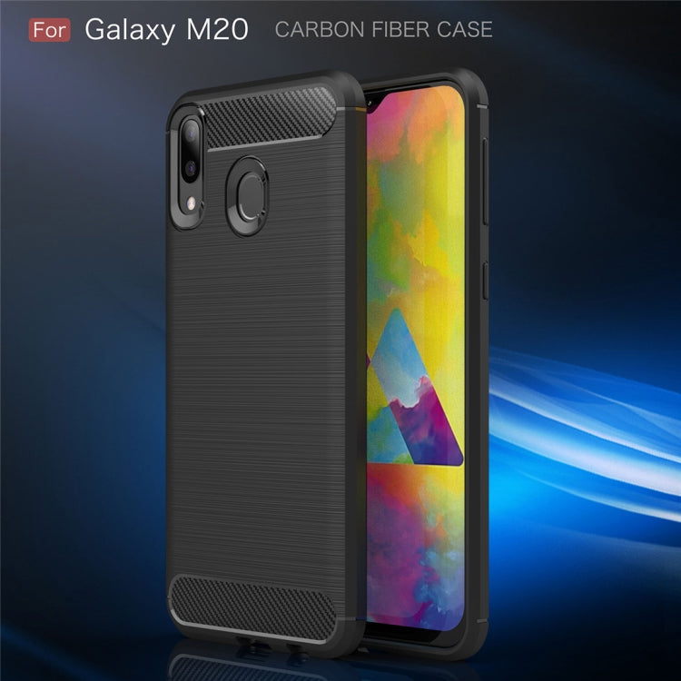 Brushed Texture Carbon Fiber Shockproof TPU Case for