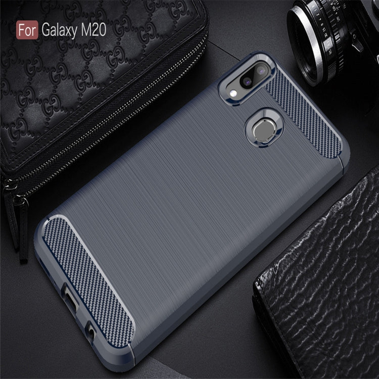 Brushed Texture Carbon Fiber Shockproof TPU Case for