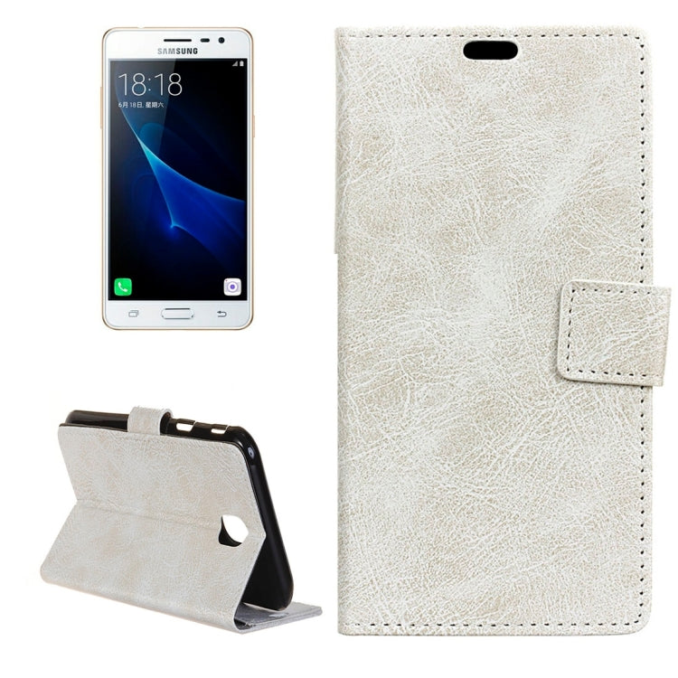 For Galaxy J3 (2017) (EU Version) Retro Crazy Horse Texture Horizontal Flip Leather Case with Holder & Card Slots & Wallet & Photo Frame