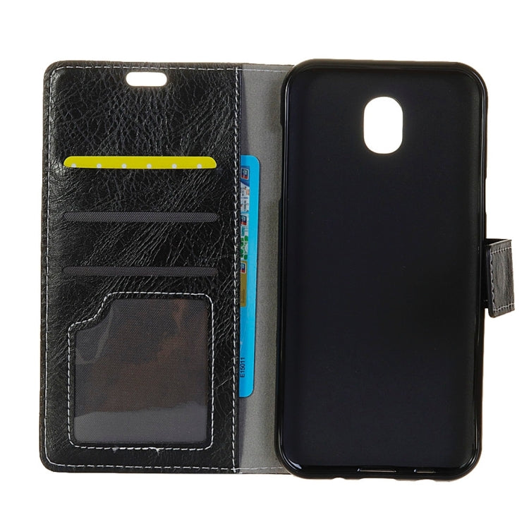 For Galaxy J5 (2017) (EU Version) Retro Crazy Horse Texture Horizontal Flip Leather Case with Holder & Card Slots & Wallet & Photo Frame