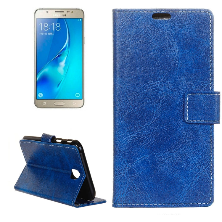 For Galaxy J5 (2017) (EU Version) Retro Crazy Horse Texture Horizontal Flip Leather Case with Holder & Card Slots & Wallet & Photo Frame