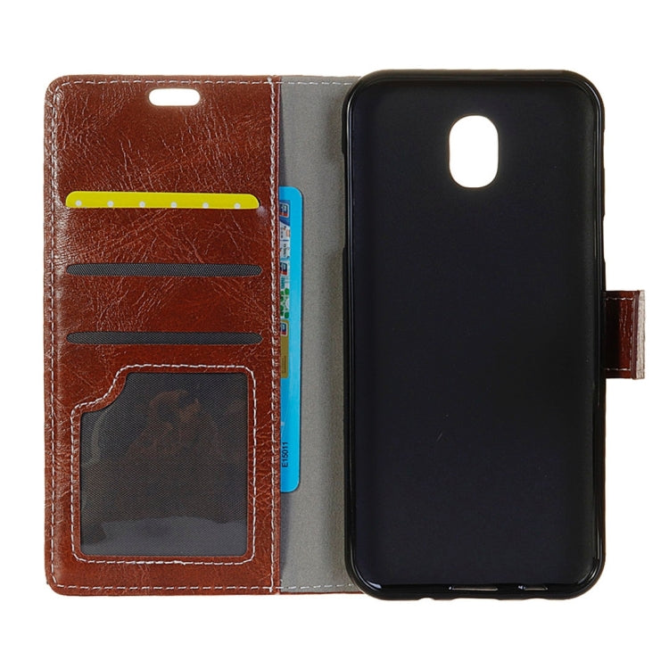 For Galaxy J5 (2017) (EU Version) Retro Crazy Horse Texture Horizontal Flip Leather Case with Holder & Card Slots & Wallet & Photo Frame
