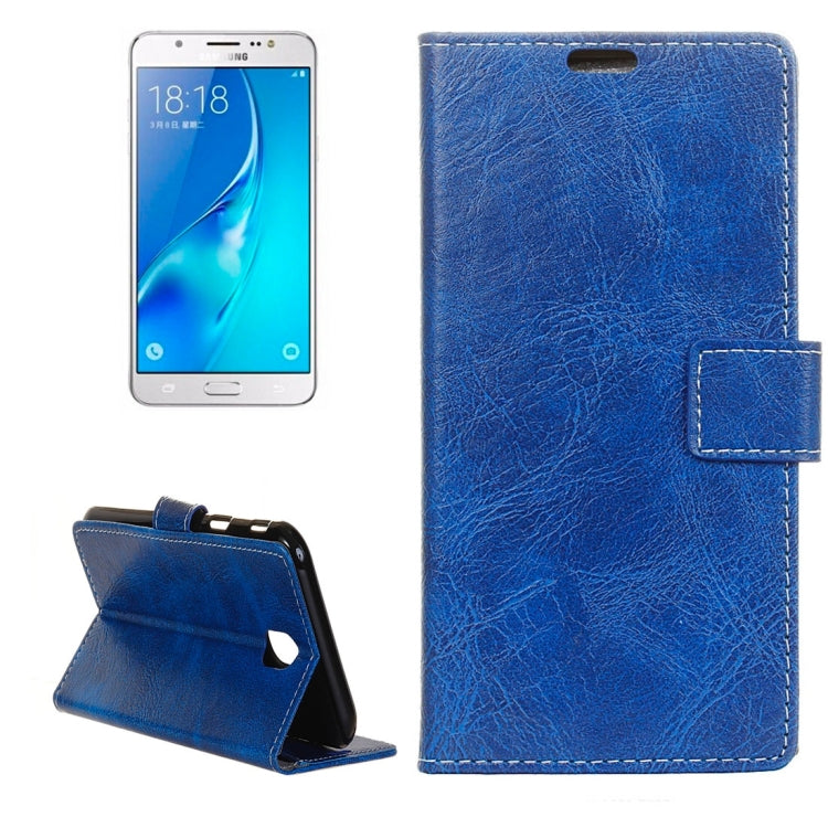 For Galaxy J7 (2017) (EU Version) Retro Crazy Horse Texture Horizontal Flip Leather Case with Holder & Card Slots & Wallet & Photo Frame