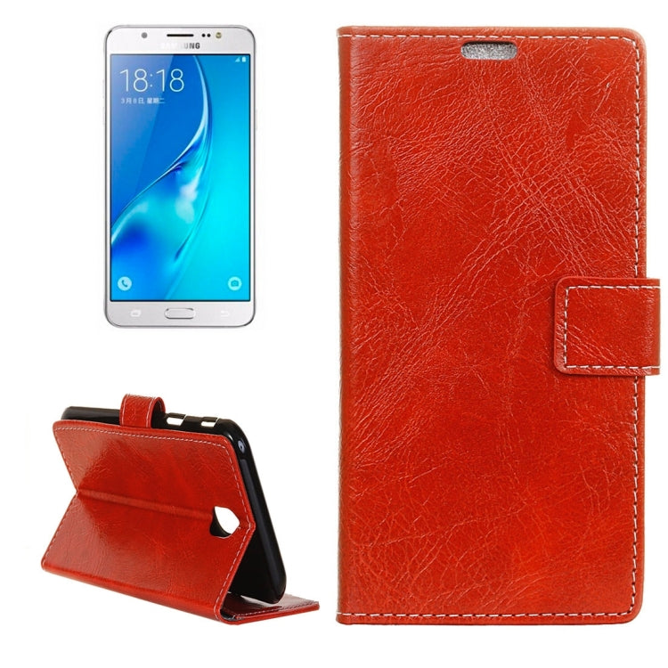For Galaxy J7 (2017) (EU Version) Retro Crazy Horse Texture Horizontal Flip Leather Case with Holder & Card Slots & Wallet & Photo Frame