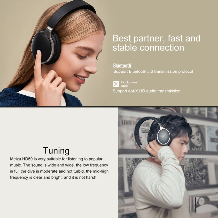 MEIZU HD60 Bluetooth 5.0 Touch Bluetooth Headset, Support Call & Voice Assistant